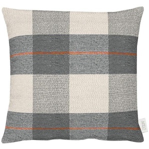 Dekokissen APELT Nebraska Dekokissen_Sitzkissen_Kissenhüllen Gr. B/L: 45 cm x 45 cm, 1 St., Polyester-Wolle-Kunstfaser, grau (anthrazit, weiß, kariert) Dekokissen gemustert Kopfkissen Kissenhülle mit Füllung, 1 Stück