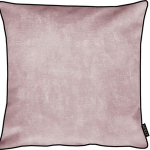 Dekokissen APELT Ruby Dekokissen_Sitzkissen_Kissenhüllen Gr. B/L: 45 cm x 45 cm, 1 St., Polyester, rosa (rosa, unifarben) Dekokissen uni Kissenhülle mit Füllung, 1 Stück