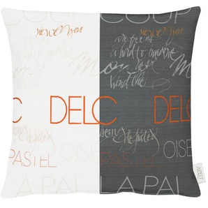 Dekokissen APELT SLOGAN Dekokissen_Sitzkissen_Kissenhüllen Gr. B/L: 48 cm x 48 cm, 1 St., schwarz-weiß (weiß, schwarz, gestreift) Dekokissen gemustert Kissenhülle mit Füllung, 1 Stück