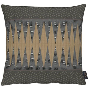 Dekokissen APELT Stilo Dekokissen_Sitzkissen_Kissenhüllen Gr. B/L: 45 cm x 45 cm, 1 St., Polyester-Kunstfaser-Leinen, grau (taupe, gemustert) Dekokissen gemustert Kopfkissen Kissenhülle mit Füllung, 1 Stück