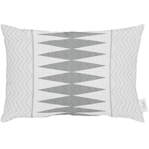 Dekokissen APELT Stilo Dekokissen_Sitzkissen_Kissenhüllen Gr. B/L: 45 cm x 45 cm, 1 St., Polyester-Kunstfaser-Leinen, grau (weiß, hellgrau, gemustert) Dekokissen gemustert Kopfkissen Kissenhülle mit Füllung, 1 Stück