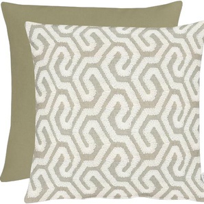 Dekokissen APELT Tiago Dekokissen_Sitzkissen_Kissenhüllen Gr. B/L: 45 cm x 45 cm, 1 St., Baumwolle-Polyester, beige (beige, gemustert) Dekokissen gemustert Wendekissenhülle mit Füllung, 1 Stück