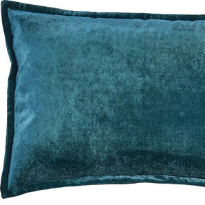 Dekokissen DONE. Glam Dekokissen_Sitzkissen_Kissenhüllen Gr. B/L: 40 cm x 60 cm, 1 St., blau (petrol, unifarben) Dekokissen uni unifarben, Reißverschluss, Kissenhüle ohne Füllung, 1 Stück