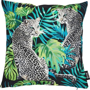 Dekokissen DONE. Velour Print Leopard Dekokissen_Sitzkissen_Kissenhüllen Gr. B/L: 65 cm x 65 cm, 1 St., bunt (bunt, bedruckt) Dekokissen gemustert Beidseitig bedruckte Kissenhüle ohne Füllung, 1 Stück