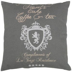 Dekokissen GO-DE Monaco Dekokissen_Sitzkissen_Kissenhüllen Gr. B/L: 50 cm x 50 cm, 1 St., Baumwolle-Polyester, grau (grau, unifarben) Dekokissen uni Kopfkissen