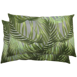 Dekokissen GO-DE Sophia Dekokissen_Sitzkissen_Kissenhüllen Gr. B/L: 60 cm x 40 cm, 2 St., Polyester-Baumwolle, grün (grün, gemustert) Dekokissen gemustert Kopfkissen 2er Set