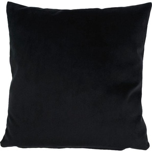 Dekokissen GÖZZE Duval Dekokissen_Sitzkissen_Kissenhüllen Gr. B/L: 40 cm x 40 cm, 2 St., schwarz (schwarz, unifarben) Dekokissen uni mit Reißverschluss, Kissenhüle ohne Füllung, 2 Stück