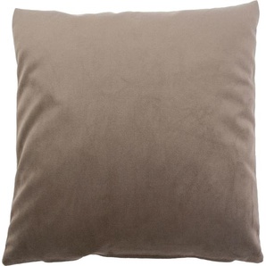 Dekokissen GÖZZE Duval Dekokissen_Sitzkissen_Kissenhüllen Gr. B/L: 50 cm x 50 cm, 2 St., grau (taupe, unifarben) Dekokissen uni mit Reißverschluss, Kissenhüle ohne Füllung, 2 Stück
