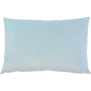 Dekokissen GÖZZE Duval Dekokissen_Sitzkissen_Kissenhüllen Gr. B/L: 60 cm x 40 cm, 2 St., blau (aqua, unifarben) Dekokissen uni mit Reißverschluss, Kissenhüle ohne Füllung, 2 Stück