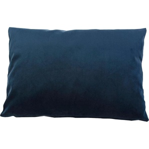 Dekokissen GÖZZE Duval Dekokissen_Sitzkissen_Kissenhüllen Gr. B/L: 60 cm x 40 cm, 2 St., blau (dunkelblau, unifarben) Dekokissen uni mit Reißverschluss, Kissenhüle ohne Füllung, 2 Stück