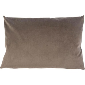 Dekokissen GÖZZE Duval Dekokissen_Sitzkissen_Kissenhüllen Gr. B/L: 60 cm x 40 cm, 2 St., grau (taupe, unifarben) Dekokissen uni mit Reißverschluss, Kissenhüle ohne Füllung, 2 Stück