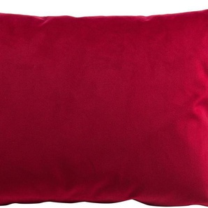 Dekokissen GÖZZE Duval Dekokissen_Sitzkissen_Kissenhüllen Gr. B/L: 60 cm x 40 cm, 2 St., Polyester, rot (bordeaux, unifarben) Dekokissen uni Kissenbezüge mit Reißverschluss, Kissenhüle ohne Füllung, 2 Stück