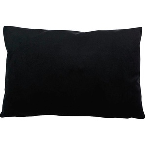 Dekokissen GÖZZE Duval Dekokissen_Sitzkissen_Kissenhüllen Gr. B/L: 60 cm x 40 cm, 2 St., schwarz (schwarz, unifarben) Dekokissen uni mit Reißverschluss, Kissenhüle ohne Füllung, 2 Stück