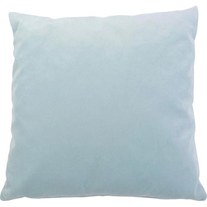 Dekokissen GÖZZE Duval Dekokissen_Sitzkissen_Kissenhüllen Gr. B/L: 60 cm x 60 cm, 2 St., blau (aqua, unifarben) Dekokissen uni mit Reißverschluss, Kissenhüle ohne Füllung, 2 Stück