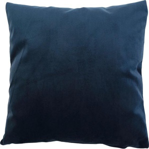 Dekokissen GÖZZE Duval Dekokissen_Sitzkissen_Kissenhüllen Gr. B/L: 60 cm x 60 cm, 2 St., blau (dunkelblau, unifarben) Dekokissen uni mit Reißverschluss, Kissenhüle ohne Füllung, 2 Stück
