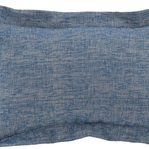 Dekokissen H.O.C.K. Addicted Dekokissen_Sitzkissen_Kissenhüllen Gr. B/L: 30 cm x 50 cm, 1 St., blau (dunkelblau, darkblue, jaquard, struktur, unifarben) Dekokissen uni mit angesagtem Stehsaum, Kissenhülle Füllung, 1 Stück