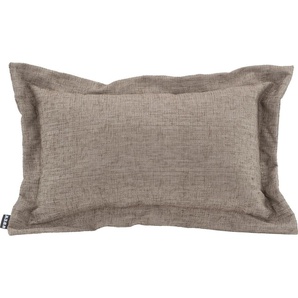 Dekokissen H.O.C.K. Addicted Dekokissen_Sitzkissen_Kissenhüllen Gr. B/L: 30 cm x 50 cm, 1 St., braun (taupe, taupe, braun, jaquard, struktur, unifarben) Dekokissen uni mit angesagtem Stehsaum, Kissenhülle Füllung, 1 Stück