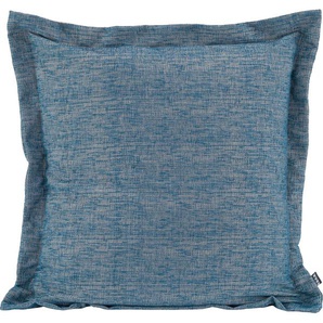 Dekokissen H.O.C.K. Addicted Dekokissen_Sitzkissen_Kissenhüllen Gr. B/L: 50 cm x 50 cm, 1 St., blau (dunkelblau, darkblue, jaquard, struktur, unifarben) Dekokissen uni im eleganten Design, Kissenhülle mit Füllung, 1 Stück
