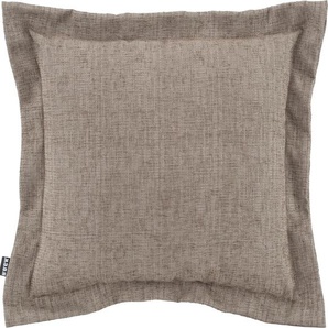 Dekokissen H.O.C.K. Addicted Dekokissen_Sitzkissen_Kissenhüllen Gr. B/L: 50 cm x 50 cm, 1 St., braun (taupe, taupe, braun, jaquard, struktur, unifarben) Dekokissen uni im eleganten Design, Kissenhülle mit Füllung, 1 Stück