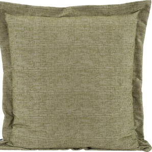 Dekokissen H.O.C.K. Addicted Dekokissen_Sitzkissen_Kissenhüllen Gr. B/L: 60 cm x 60 cm, 1 St., grün (grün, green, jaquard, struktur, unifarben) Dekokissen uni mit hübschem Stehsaum, Kissenhülle Füllung, 1 Stück