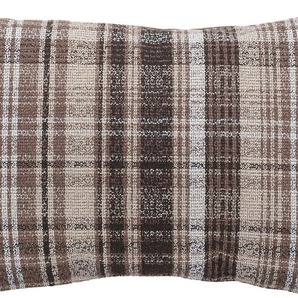 Dekokissen H.O.C.K. Ardesia Dekokissen_Sitzkissen_Kissenhüllen Gr. B/L: 40 cm x 60 cm, 1 St., braun (braun, dunkelbraun, hellbraun, kariert) Dekokissen gemustert mit Karomuster, Kissenhülle Füllung, 1 Stück