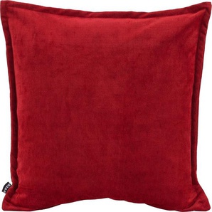 Dekokissen H.O.C.K. Bizantina Dekokissen_Sitzkissen_Kissenhüllen Gr. B/L: 50 cm x 50 cm, 1 St., rot (bordeaux, rot, rubinrot, unifarben) Dekokissen uni Kissenhülle mit Füllung, 1 Stück, umlaufender Biese