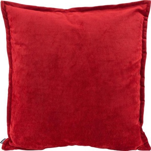 Dekokissen H.O.C.K. Bizantina Dekokissen_Sitzkissen_Kissenhüllen Gr. B/L: 60 cm x 60 cm, 1 St., rot (bordeaux, rot, rubinrot, unifarben) Dekokissen uni mit spürbar weicher Oberfläche, Kissenhülle Füllung, 1 Stück
