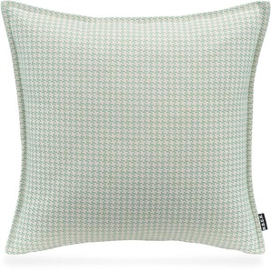 Dekokissen H.O.C.K. Bobo Dekokissen_Sitzkissen_Kissenhüllen Gr. B/L: 45 cm x 45 cm, 1 St., grün (türkis, hellblau, gemustert, jaquard, struktur) Dekokissen gemustert mit Jaquard-Struktur, Kissenhülle Füllung, 1 Stück