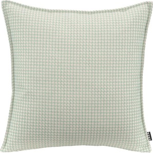 Dekokissen H.O.C.K. Bobo Dekokissen_Sitzkissen_Kissenhüllen Gr. B/L: 50 cm x 50 cm, 1 St., grün (türkis, hellblau, gemustert, jaquard, struktur) Dekokissen gemustert mit Jaquard-Struktur, Kissenhülle Füllung, 1 Stück