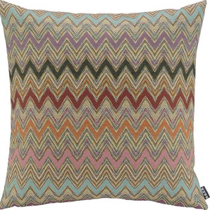 Dekokissen H.O.C.K. Cahlil Dekokissen_Sitzkissen_Kissenhüllen Gr. B/L: 50 cm x 50 cm, 1 St., bunt (bunt, gemustert) Dekokissen gemustert mit Zick-Zack-Muster, Kissenhülle Füllung, 1 Stück