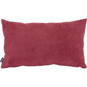 Dekokissen H.O.C.K. Cord Wave Dekokissen_Sitzkissen_Kissenhüllen Gr. B/L: 30 cm x 50 cm, 1 St., rot (rot, cord, unifarben) Dekokissen uni mit weichem Cordstoff, Kissenhülle Füllung, 1 Stück