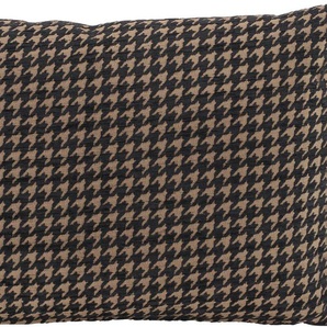 Dekokissen H.O.C.K. Coven Dekokissen_Sitzkissen_Kissenhüllen Gr. B/L: 40 cm x 60 cm, 1 St., Polyester-Polyacryl, goldfarben (schwarz, goldfarben, gemustert) Dekokissen gemustert Kopfkissen mit Hahnentrittmuster, Kissenhülle Füllung, 1 Stück