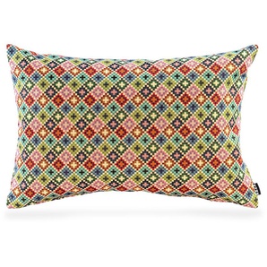 Dekokissen H.O.C.K. Damla Dekokissen_Sitzkissen_Kissenhüllen Gr. B/L: 60 cm x 40 cm, 1 St., Baumwolle-Polyester, bunt (bunt, gemustert) Dekokissen gemustert Kopfkissen mit kleinen Kreuzen, Kissenhülle Füllung, 1 Stück