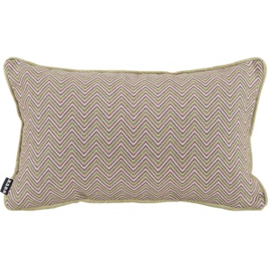 Dekokissen H.O.C.K. Harry Leola Dekokissen_Sitzkissen_Kissenhüllen Gr. B/L: 30 cm x 50 cm, 1 St., Baumwolle-Polyester, grün (grün, rosa, hellgrün, gemustert) Dekokissen gemustert Kopfkissen im Zick-Zack-Design, Kissenhülle mit Füllung, 1 Stück