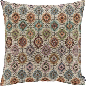 Dekokissen H.O.C.K. Kira Dekokissen_Sitzkissen_Kissenhüllen Gr. B/L: 50 cm x 50 cm, 1 St., Baumwolle-Polyester, bunt (bunt, gemustert) Dekokissen gemustert Kissenhülle mit Füllung, 1 Stück, Ikat-Muster im Boho-Style