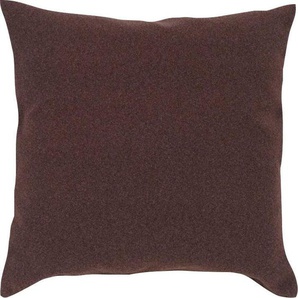 Dekokissen H.O.C.K. Livigno Dekokissen_Sitzkissen_Kissenhüllen Gr. B/L: 60 cm x 60 cm, 1 St., braun (braun, unifarben) Dekokissen uni mit Wollhaptik, Kissenhülle Füllung, 1 Stück