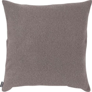 Dekokissen H.O.C.K. Livigno Dekokissen_Sitzkissen_Kissenhüllen Gr. B/L: 60 cm x 60 cm, 1 St., grau (grau, unifarben) Dekokissen uni mit Wollhaptik, Kissenhülle Füllung, 1 Stück