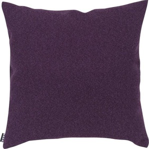Dekokissen H.O.C.K. Livigno Dekokissen_Sitzkissen_Kissenhüllen Gr. B/L: 60 cm x 60 cm, 1 St., lila (lila, unifarben) Dekokissen uni mit Wollhaptik, Kissenhülle Füllung, 1 Stück