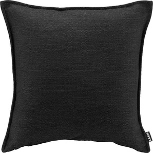 Dekokissen H.O.C.K. Mali Dekokissen_Sitzkissen_Kissenhüllen Gr. B/L: 45 cm x 45 cm, 1 St., schwarz (schwarz, unifarben) Dekokissen uni einfarbig, Kissenhülle mit Füllung, 1 Stück