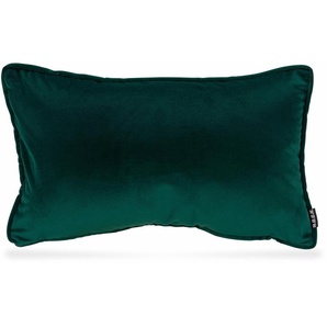 Dekokissen H.O.C.K. Nobile Samt Dekokissen_Sitzkissen_Kissenhüllen Gr. B/L: 50 cm x 30 cm, 1 St., Polyester, grün (seagreen, unifarben) Dekokissen uni Kopfkissen Kissenhülle mit Füllung, 1 Stück