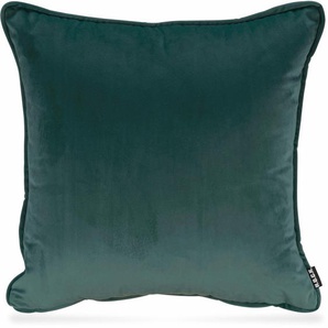Dekokissen H.O.C.K. Nobile Samt Dekokissen_Sitzkissen_Kissenhüllen Gr. B/L: 50 cm x 50 cm, 1 St., grün (grün, unifarben) Dekokissen uni Kissenhülle mit Füllung, 1 Stück