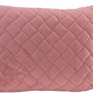 Dekokissen H.O.C.K. Soft Nobile Dekokissen_Sitzkissen_Kissenhüllen Gr. B/L: 50 cm x 30 cm, 1 St., rosa (rosa, unifarben) Dekokissen uni mit gestepptem Muster, Kissenhülle Füllung, 1 Stück