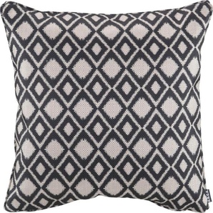 Dekokissen H.O.C.K. Vigo Dekokissen_Sitzkissen_Kissenhüllen Gr. B/L: 50 cm x 50 cm, 1 St., schwarz (schwarz, bedruckt) Dekokissen gemustert im Rautendesign, Kissenhülle mit Füllung, 1 Stück