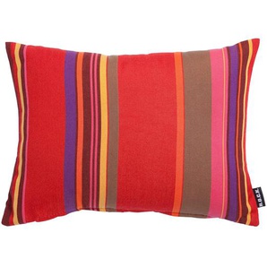 Dekokissen H.O.C.K. Yucatan Dekokissen_Sitzkissen_Kissenhüllen Gr. B/L: 30 cm x 40 cm, 1 St., rot (rot, gestreift) Dekokissen gemustert im Streifen-Design, Kissenhülle mit Füllung, 1 Stück