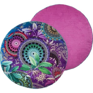 Dekokissen HIP Axelle Dekokissen_Sitzkissen_Kissenhüllen Gr. B/L: 55 cm x 55 cm, 1 St., bunt (bunt, multi, violett, blau, lila, bedruckt) Dekokissen gemustert mit Biese