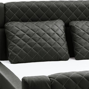 Dekokissen HOME AFFAIRE Jalen Dekokissen_Sitzkissen_Kissenhüllen Gr. B/L: 45 cm x 63 cm, 1 St., schwarz (black, gesteppt) Dekokissen passend zum Jalen in Kunstleder und Microfaser mit Steppung