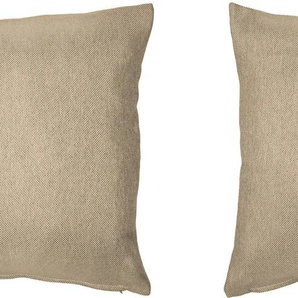 Dekokissen HOME BASICS JOHN Dekokissen_Sitzkissen_Kissenhüllen Gr. B/L: 50 cm x 50 cm, 2 St., grau (taupe, unifarben) Dekokissen uni mit Reißverschluss