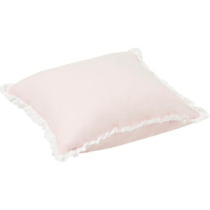 Dekokissen HOPPEKIDS «Winter Wonderland» Dekokissen_Sitzkissen_Kissenhüllen Gr. B/L: 50 cm x 50 cm, 1 St., rosa (rosa, unifarben) Dekokissen uni Zierkissen 50x50 für Kinderbett 2 St.