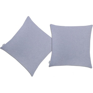 Dekokissen NEUTEX FOR YOU Basic Dekokissen_Sitzkissen_Kissenhüllen Gr. B/L: 40 cm x 60 cm, 2 St., blau (jeansblau, unifarben) Dekokissen uni Kissenhülle ohne Füllung, 2 Stück