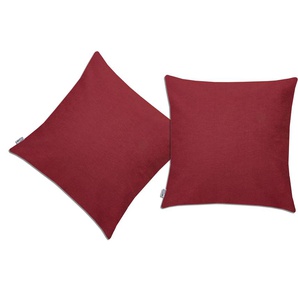 Dekokissen NEUTEX FOR YOU Basic Dekokissen_Sitzkissen_Kissenhüllen Gr. B/L: 48 cm x 48 cm, 2 St., rot (rot, unifarben) Dekokissen uni Kissenhülle ohne Füllung, 2 Stück